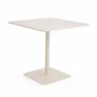 Kvadratiskt bord 80x80 cm för utomhusbruk i beige aluminium - Alfresco Viadurini