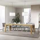 Fyrkantigt bord Utdragbart till 440 cm i trä Made in Italy - Blomma Viadurini