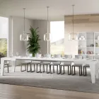 Fyrkantigt bord Utdragbart till 440 cm i trä Made in Italy - Blomma Viadurini