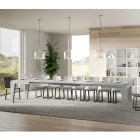 Fyrkantigt bord Utdragbart till 440 cm i trä Made in Italy - Blomma Viadurini