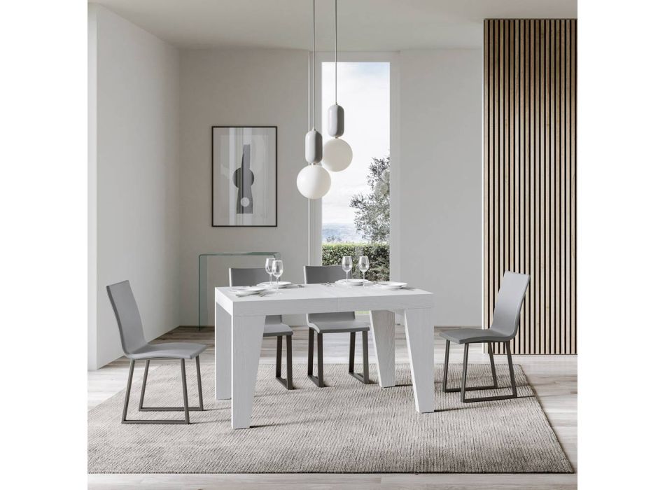 Fyrkantigt bord Utdragbart till 440 cm i trä Made in Italy - Blomma Viadurini