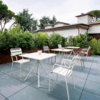 Fyrkantigt utomhusbord i galvaniserat stål Tillverkat i Italien - Ralph Viadurini