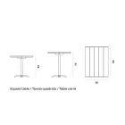 Fyrkantigt utomhusbord i hög eller låg teak Tillverkad i Italien - Oracle Viadurini