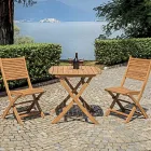 Fyrkantigt utomhusbord av akacieträ - solnedgång Viadurini