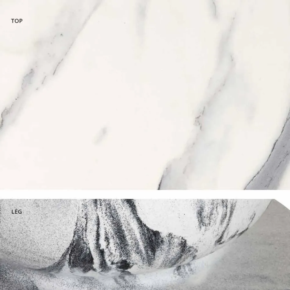 Kvadratisk matbord, HPL Top - Nitton Century by Slide Viadurini