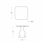 Kvadratisk matbord, HPL Top - Nitton Century by Slide Viadurini