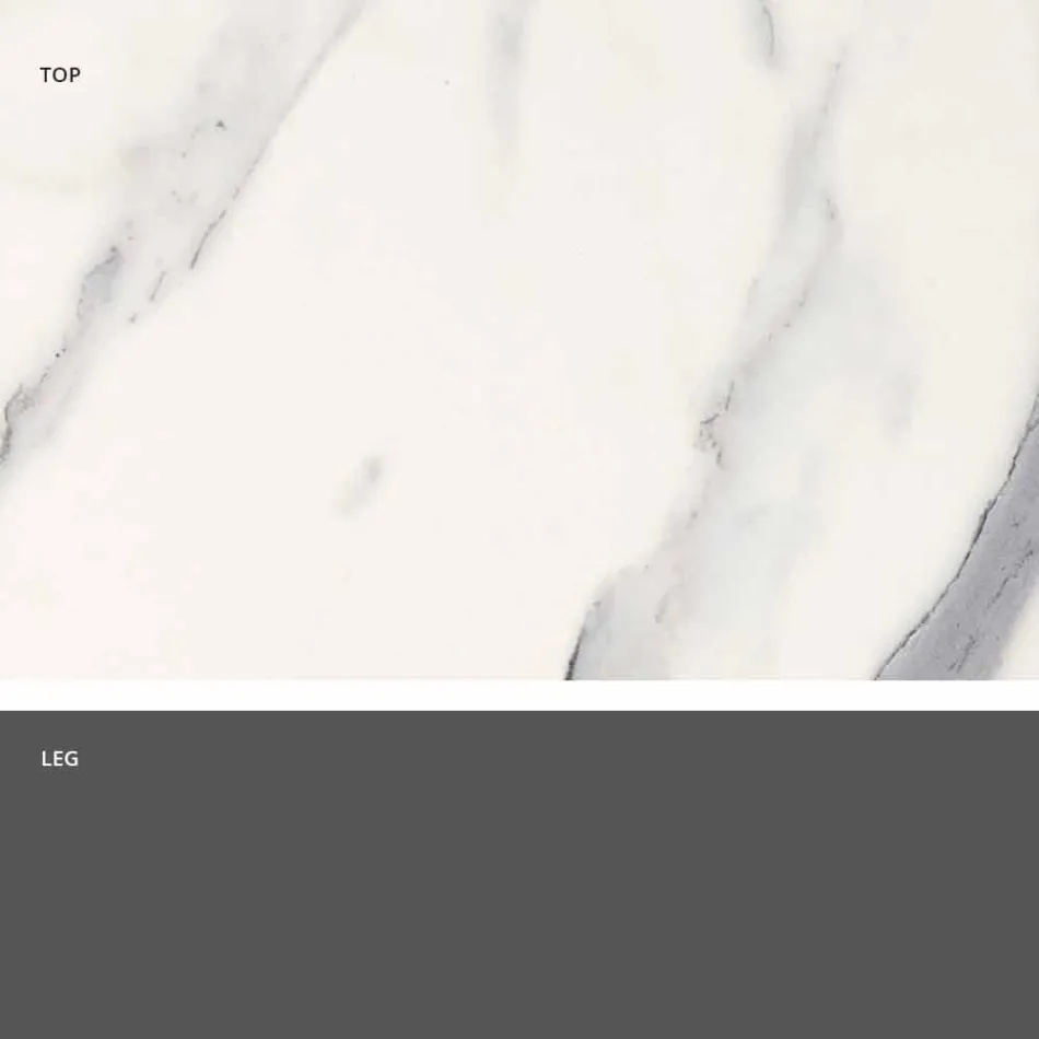 Kvadratisk matbord, HPL Top - Nitton Century by Slide Viadurini