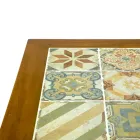 Kvadratiskt bord av akaciaträ och keramikskiva - Teknisk Viadurini