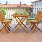 Rektangulärt trädgårdsbord 120x70 cm Tillverkat i teak - Alba Viadurini