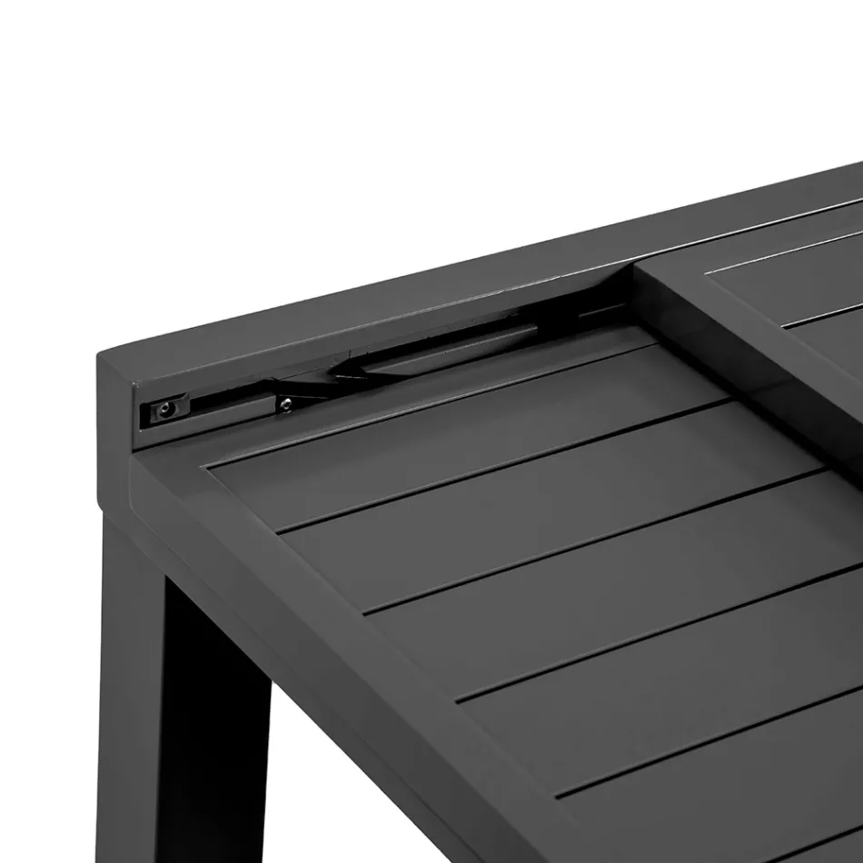 Rektangulärt bord utdragbart till 210 cm i aluminium - Pennarello Viadurini