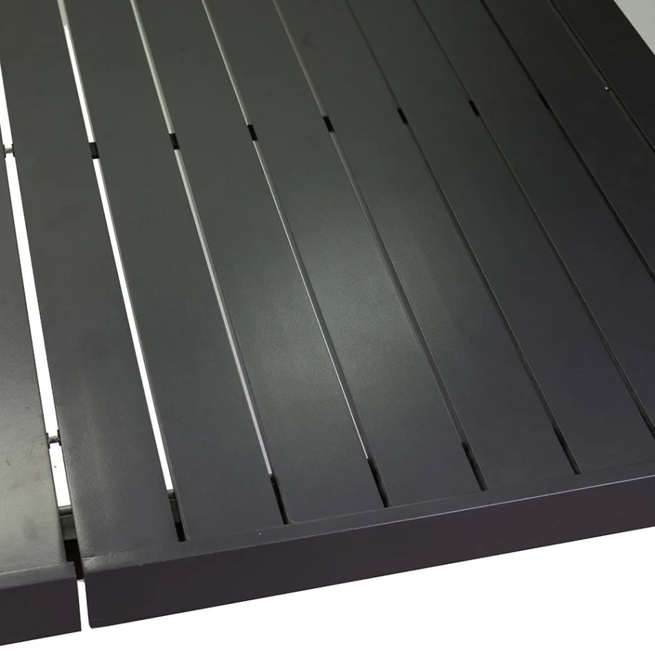 Rektangulärt bord med utdragbar längd till 240 cm för utomhusbruk i aluminium - Blad Viadurini