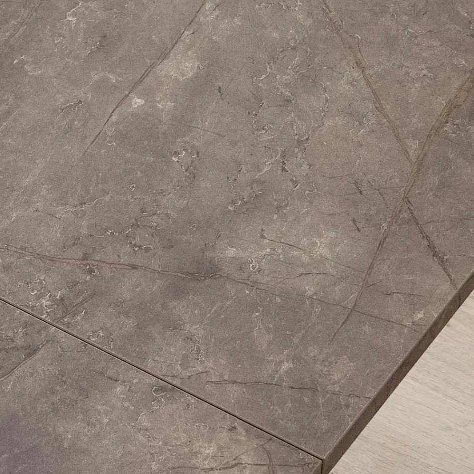 Utdragbart rektangulärt bord till 240 eller 280 cm i HPL och metall - Present Viadurini