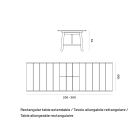 Rektangulärt utdragbart utomhusbord i teak Tillverkat i Italien - Oracle Viadurini