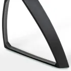 Rektangulärt bord med ekfanerskiva och aluminiumunderrede - Logan Viadurini