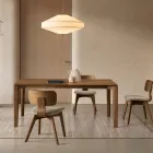Rektangulärt åttasitsbord i MDF och miljövänligt trä, flera ytbehandlingar - Enea Viadurini