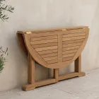 Fällbart trädgårdsbord i teak - Yggdrasil Viadurini