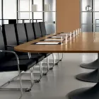 Mötesbord i formad naturlig valnötsmelamin - Gaelle Viadurini