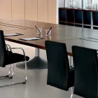 Mötesbord i formad mörk ekmelamin - Gaelle Viadurini