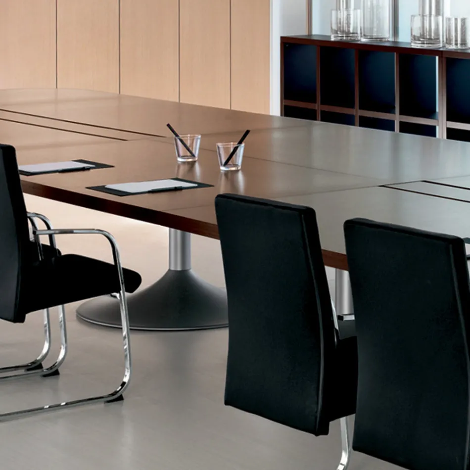 Mötesbord i formad mörk ekmelamin - Gaelle Viadurini