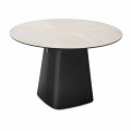 Runt bord som kan förlängas till 160 cm i keramik Made in Italy - Connubia Hey Gio