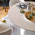 Runt bord som kan förlängas till 160 cm i keramik Made in Italy - Connubia Hey Gio Viadurini