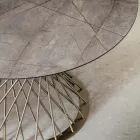 Runt bord utdragbart till 170 cm i metall och HPL - Sorriso Viadurini