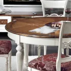 Utdragbart runt bord med inlägg och 4 stolar Tillverkat i Italien - Alite Viadurini
