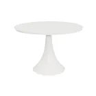 Runt utomhusbord i pulverlackerad aluminium och glas - Arcade Viadurini