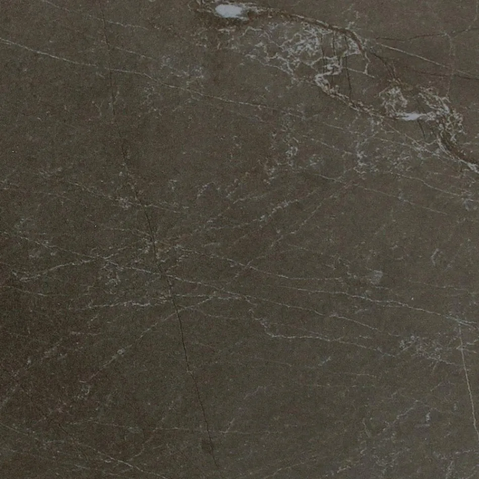 Runt utomhusbord i Pulpis Brown Keramik Tillverkat i Italien - Pegaso Viadurini