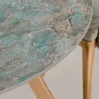 Runt utomhus keramiskt bord Santos Tillverkat i Italien - Pegaso Viadurini