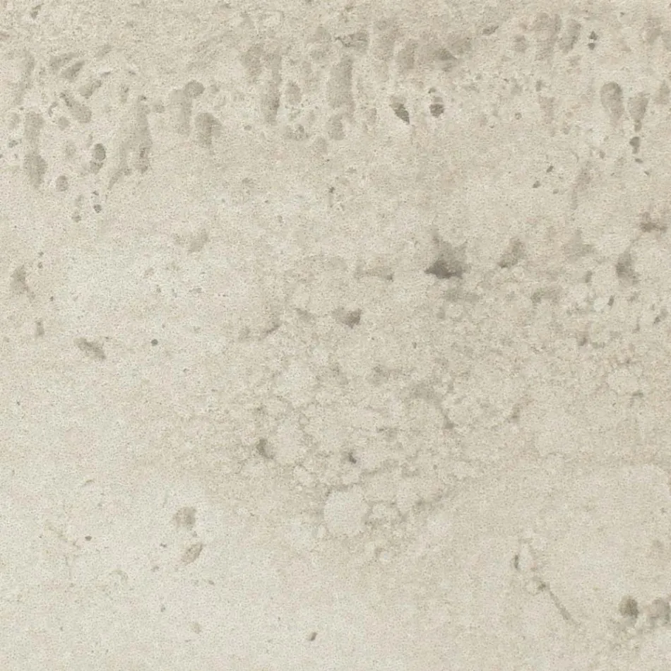 Runt utomhusbord i ljus travertinkeramik Tillverkat i Italien - Pegaso Viadurini