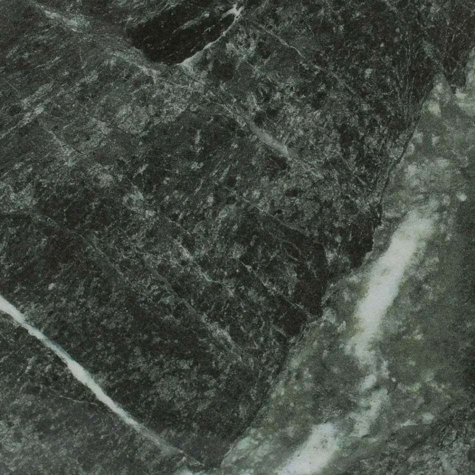 Runt utomhusbord i grön keramik Frankrike Tillverkat i Italien - Pegaso Viadurini