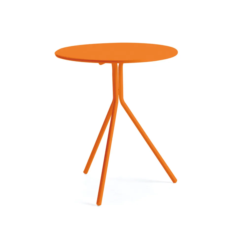 Runt trädgårdsbord i galvaniserat stål tillverkat i Italien - Ralph Viadurini