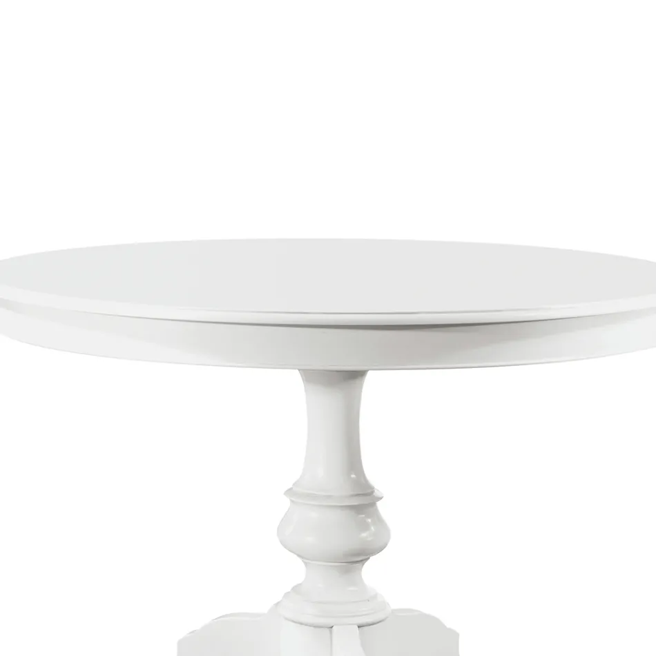 Runt utdragbart vardagsrumsbord i trä Tillverkat i Italien - Vittoria Viadurini