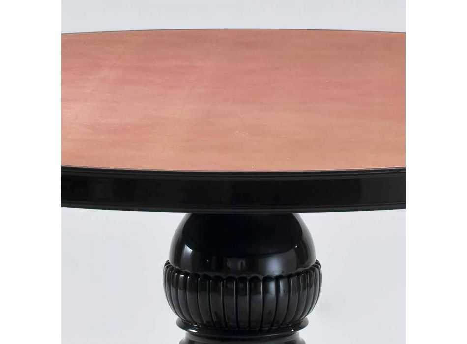 Rund klassisk design i polerad mahogny bord, 150cm diameter, Akim Viadurini