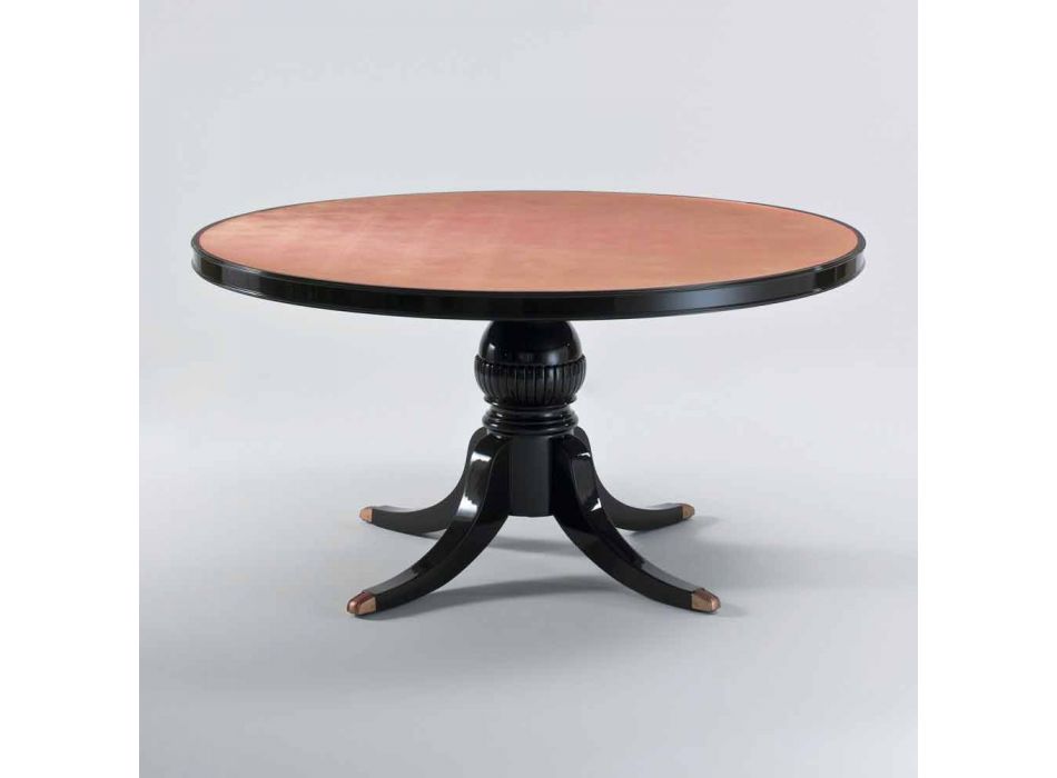 Rund klassisk design i polerad mahogny bord, 150cm diameter, Akim Viadurini