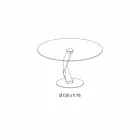 Rundt bord av modern design i extra klart glas tillverkat i Italien - Akka Viadurini