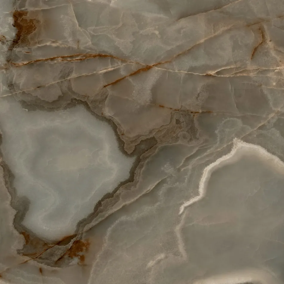 Fast runt bord i keramik och stål Tillverkat i Italien - Sax Viadurini