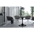 Modernt runt bord i Carrara-marmor och Marquinia Made in Italy – Dollars Viadurini