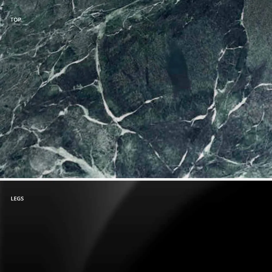 Modernt runt bord i Carrara-marmor och Marquinia Made in Italy – Dollars Viadurini