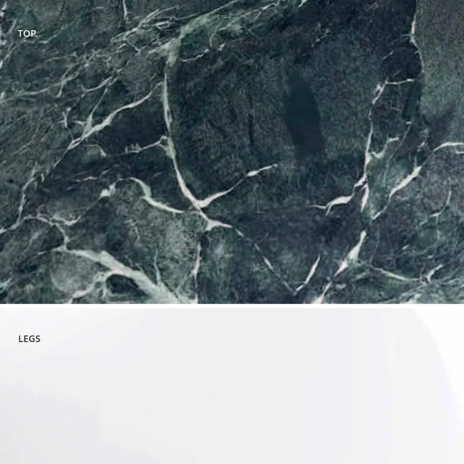 Modernt runt bord i Carrara-marmor och Marquinia Made in Italy – Dollars Viadurini