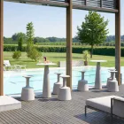 Polyetenrunda bord Slide Hoplà (H110) hpl topp tillverkad i Italien Viadurini