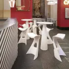 Polyetenrunda bord Slide Hoplà (H110) hpl topp tillverkad i Italien Viadurini