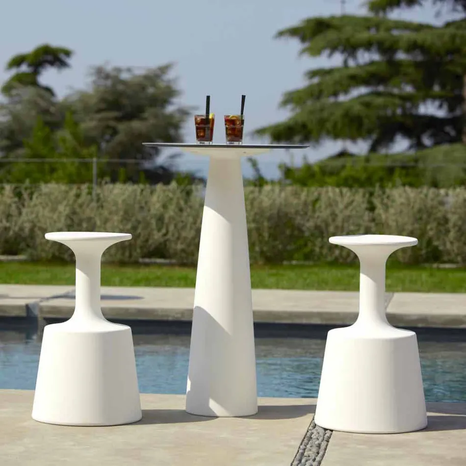 Polyetenrunda bord Slide Hoplà (H110) hpl topp tillverkad i Italien Viadurini