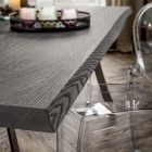 Matsalsbord med avbarkade ekskiva Tillverkat i Italien - Pinocchio Viadurini