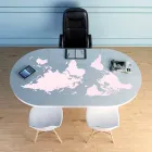 Modernt skrivbord med glasplatta i Italien, Pontida Viadurini