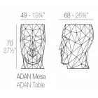 Adan av Vondom design utomhusbord / pall, i polyeten Viadurini