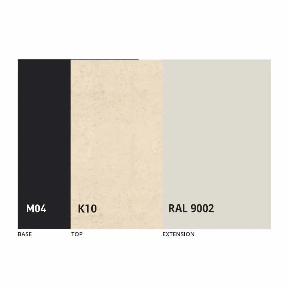 Runt matbord som kan förlängas till 165 cm med keramisk topp - Pistolero Viadurini