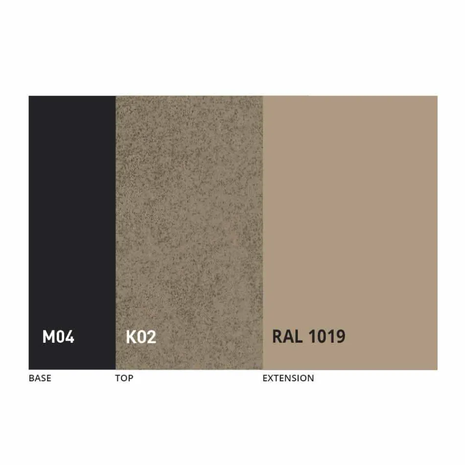 Runt matbord som kan förlängas till 165 cm med keramisk topp - Pistolero Viadurini