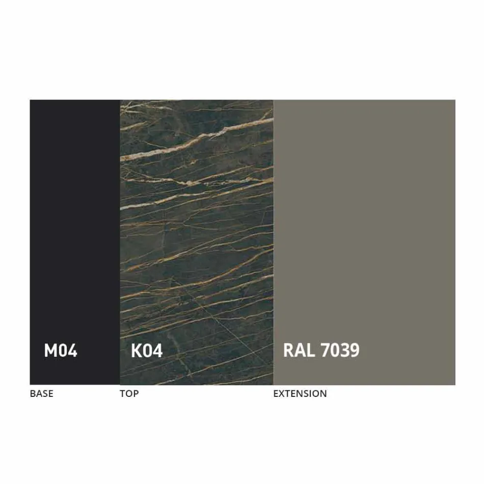 Runt matbord som kan förlängas till 165 cm med keramisk topp - Pistolero Viadurini